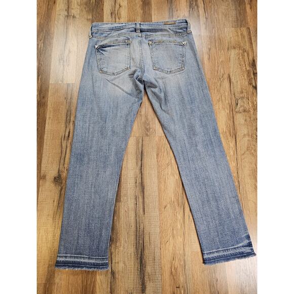 Pilcro and the Letterpress Hyphen Unique Ankle Jeans Size 25 Distressed Raw Hem - Picture 2 of 9